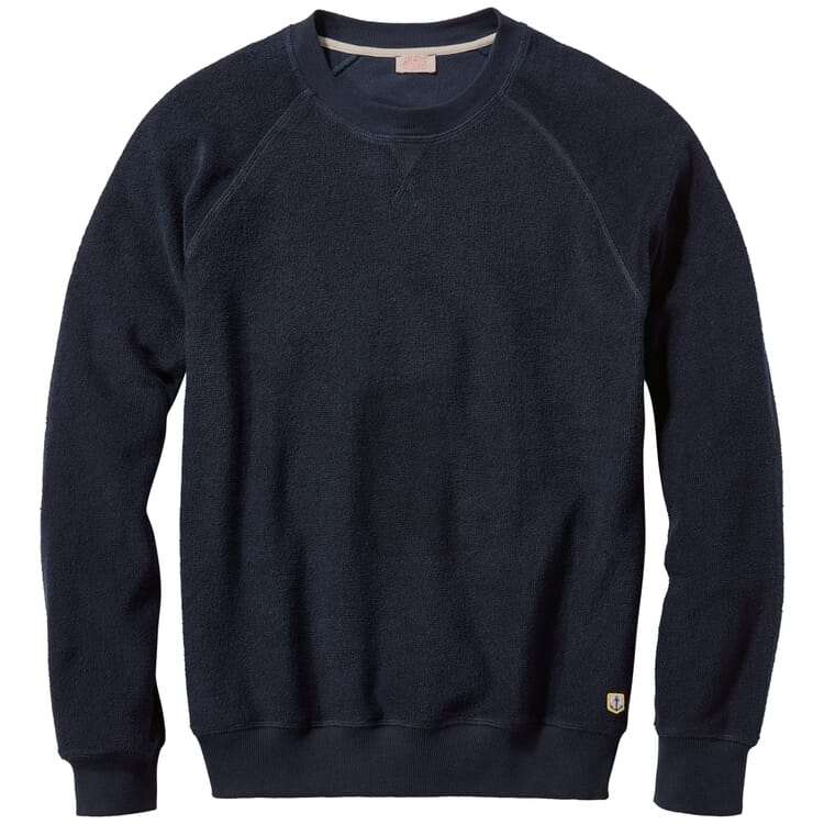 Herren-Sweatshirt Frottee, Navy