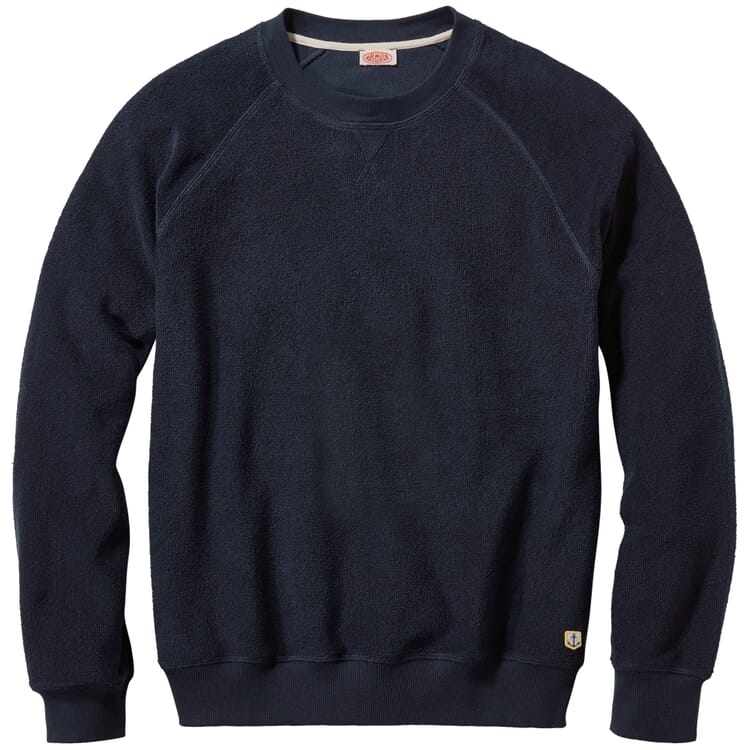Sweat-shirt en tissu éponge pour homme, Bleu marine