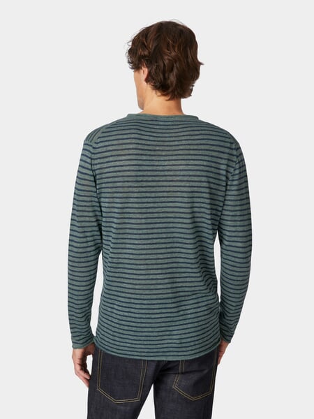 Herren-Strickpulli Grün-Blau, Tragebild