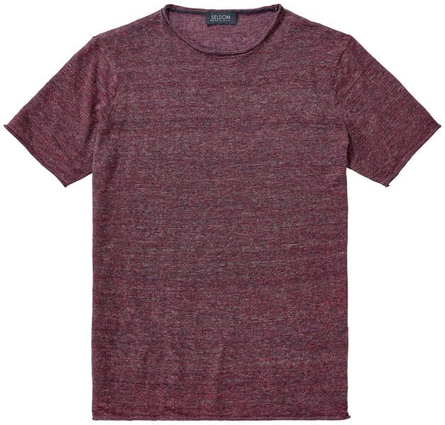 T-shirt en maille pour hommes Mélange rouge
