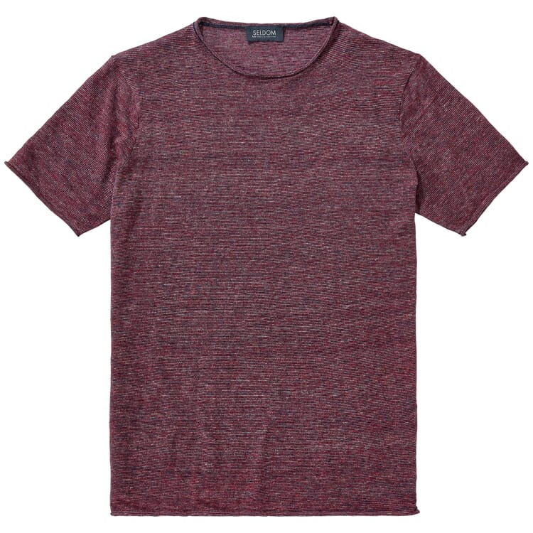T-shirt en maille pour hommes, Mélange rouge
