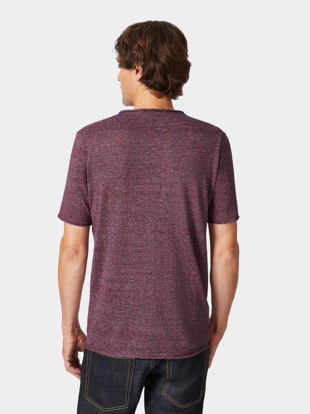 Herren-Strickshirt Rotmelange, Tragebild