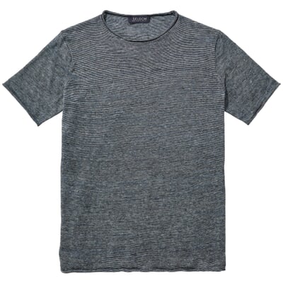 manufactum Herren-Strickshirt Blaumelange Hotsell Haus Garten - Main Image