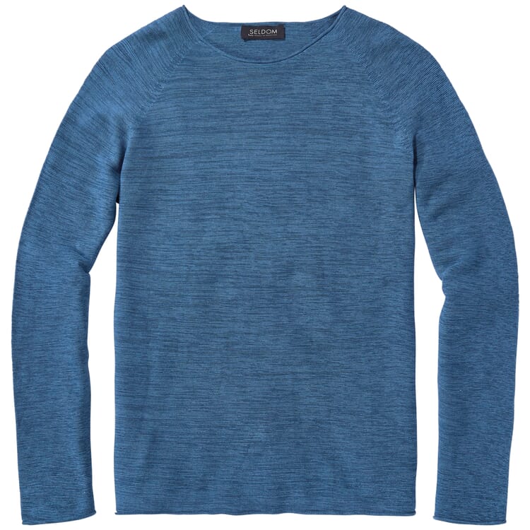Herren-Strickpullover, Blaumelange