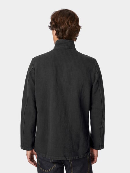 Herrenjacke Baumwolle und Leinen Grafit, Tragebild