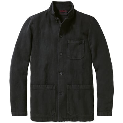 manufactum Herrenjacke Baumwolle und Leinen Grafit Limitierter