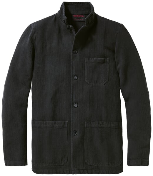 Herrenjacke Baumwolle und Leinen Grafit