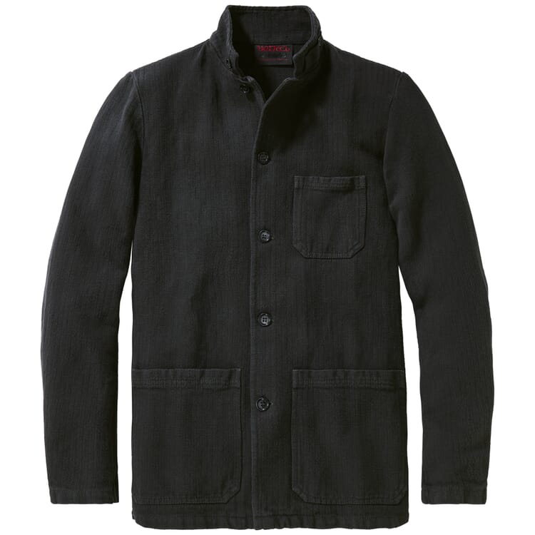 Herrenjacke Baumwolle und Leinen, Grafit