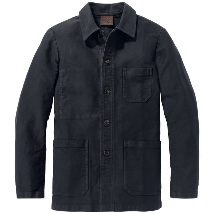 Herrenjacke Moleskin, Nachtblau