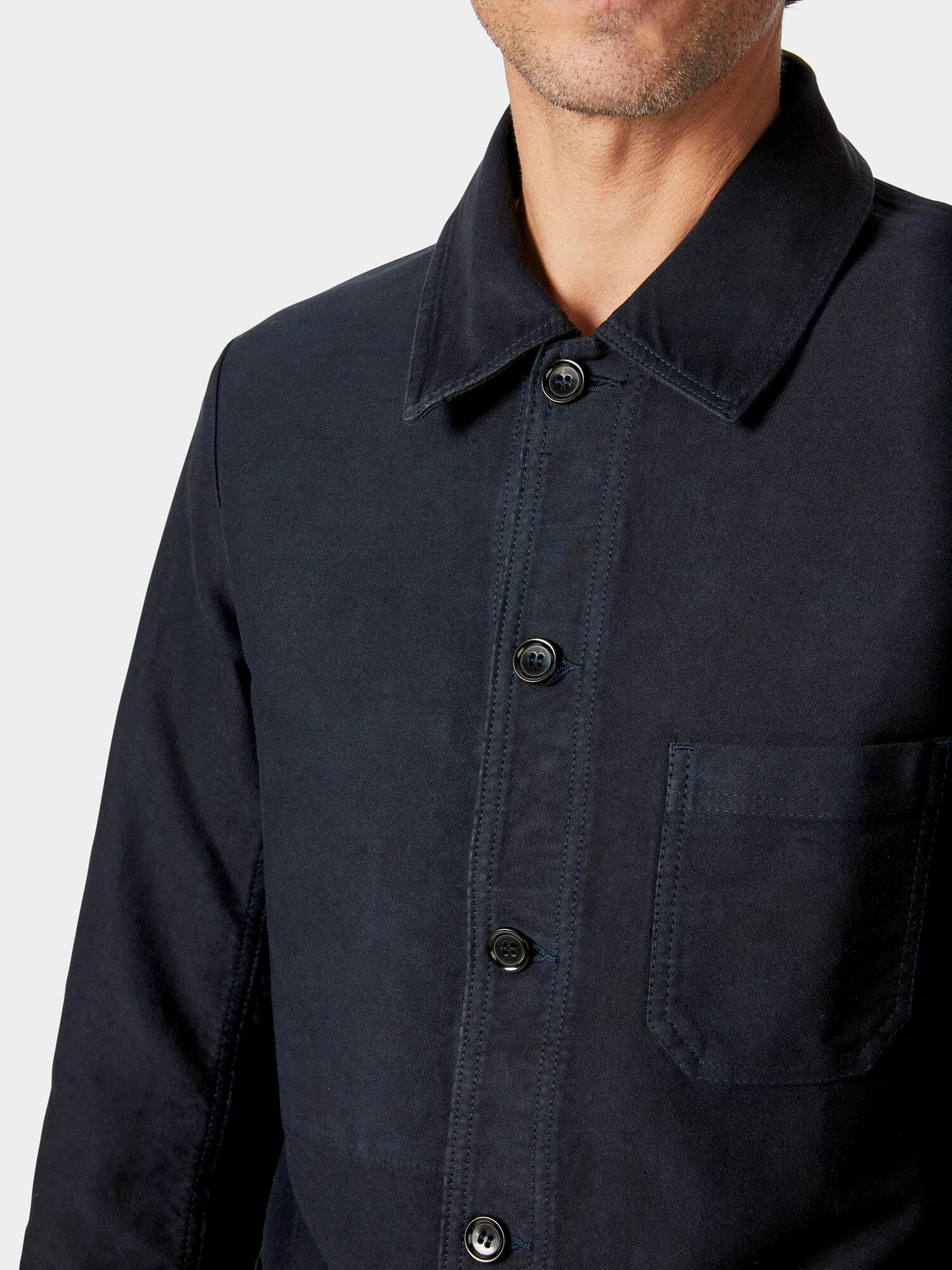 【美品】30's Blue Moleskin Jacket 30s France Vintage Adolphe Lafont Blue Moleskin