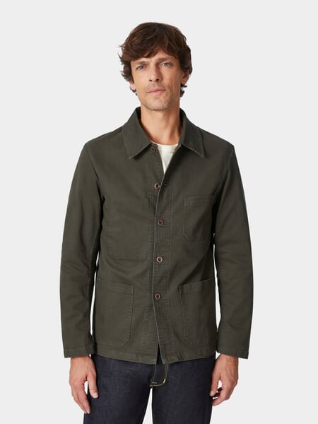 Herren-Arbeitsjacke Khaki, Tragebild