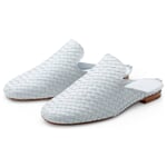 Women's slip-on shoes braided Light gray