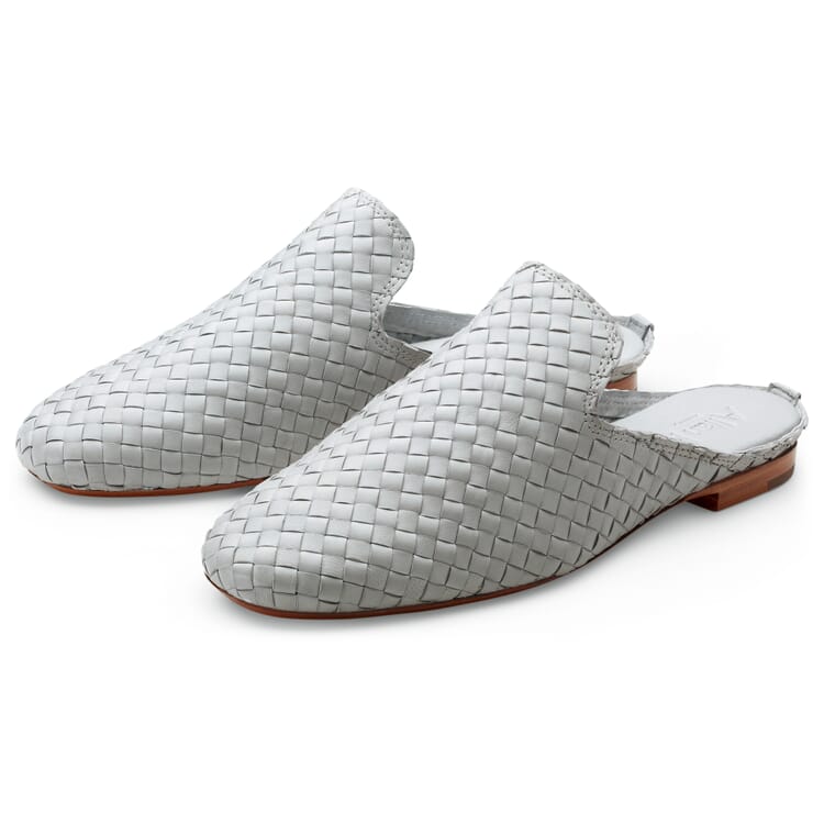 Mocassins pour femmes tressés, Gris clair