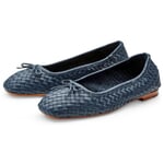 Women's braided ballerina Dark blue