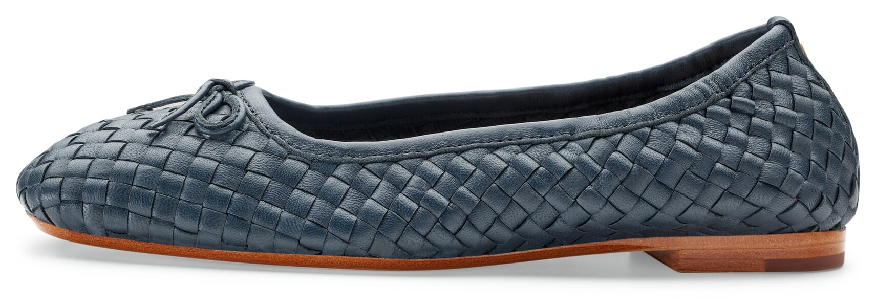 Ballerine femme tressée Bleu foncé