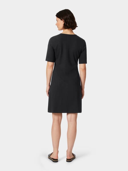 Damen-Jerseykleid Schwarz, Tragebild