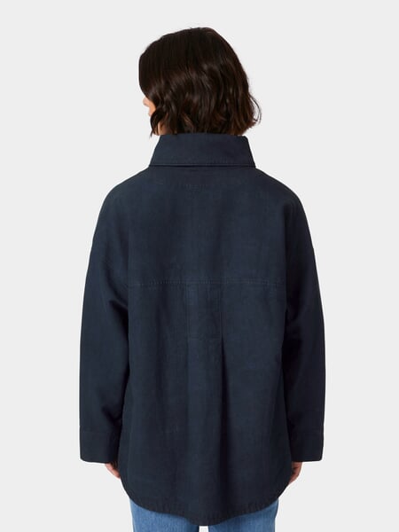 Women's Outdoor Jacket Dark blue, presented on a model