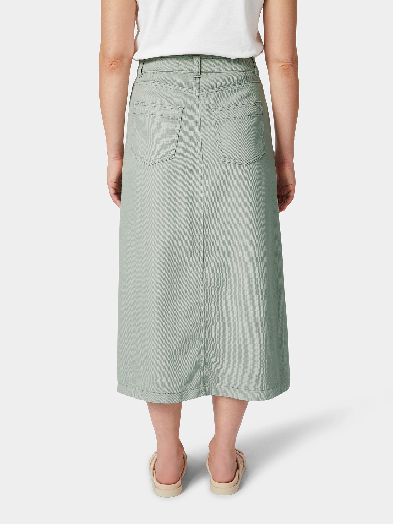 Falda vaquera de mujer Verde claro, Tragebild