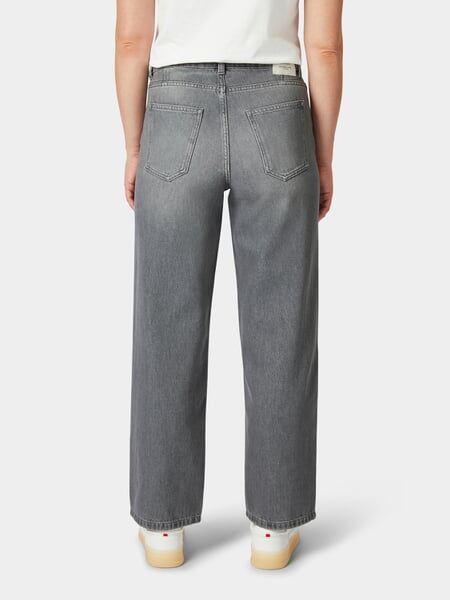 Jeans femme cropped Gris, présenté sur un modèle