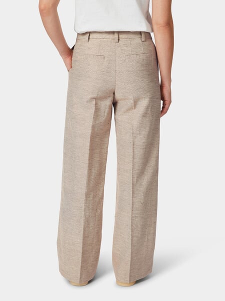 Women's Marlene Pants Beige melange, presented on a model