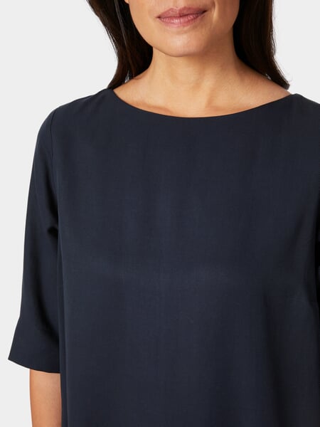Damenkleid Halbarm Dunkelblau, Detailsicht