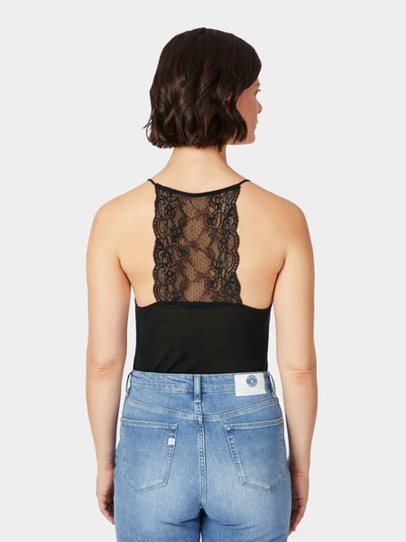 Haut en dentelle pour femme Noir, présenté sur un modèle