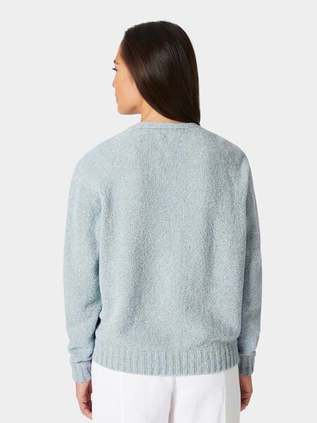 Damesvest Lichtblauw, gepresenteerd op een model