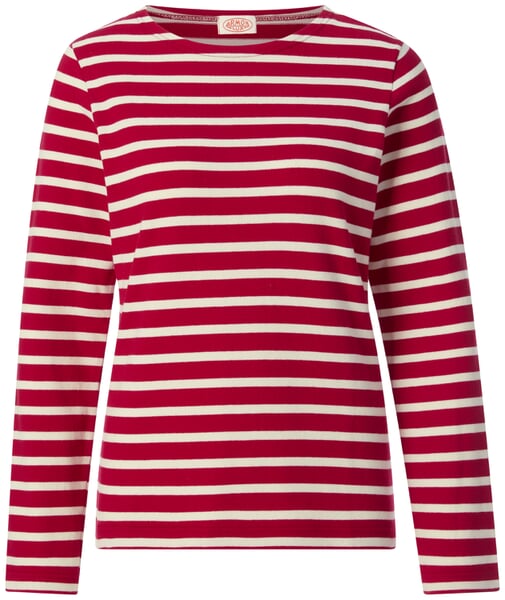 Damen-Strickpullover Rot-Natur