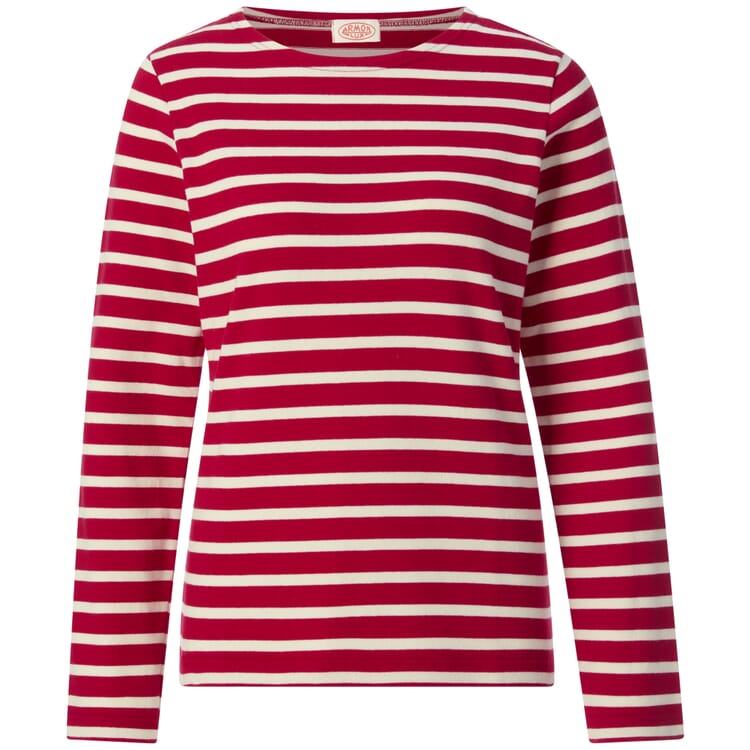 Dames-gebreide truien, Rood-naturel