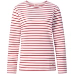 Dameszeilshirt Wit-rood