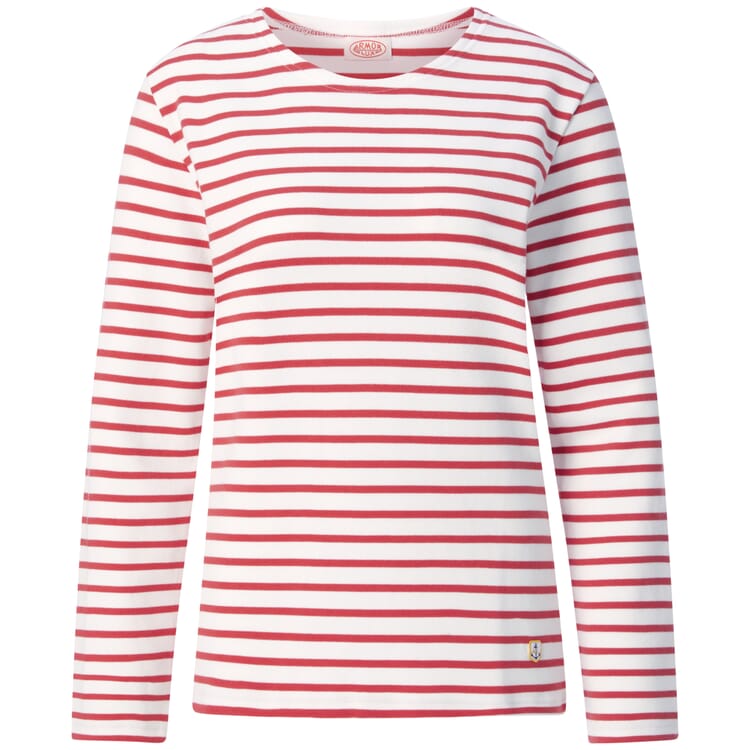 Women's Sailor Shirt, White and Red
