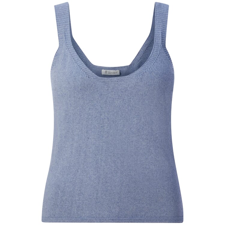 Strikket top til damer, Lyseblå