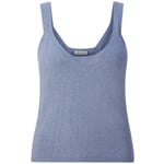 Top de punto para mujer Azul claro