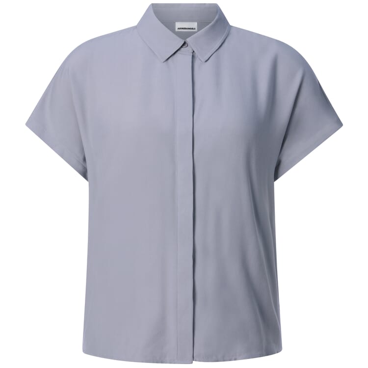 Dames blouse korte mouw, Lila grijs