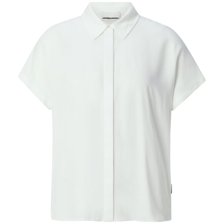 Damenbluse Kurzarm, Offwhite