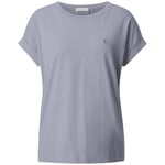 Damen-Baumwollshirt Blaugrau