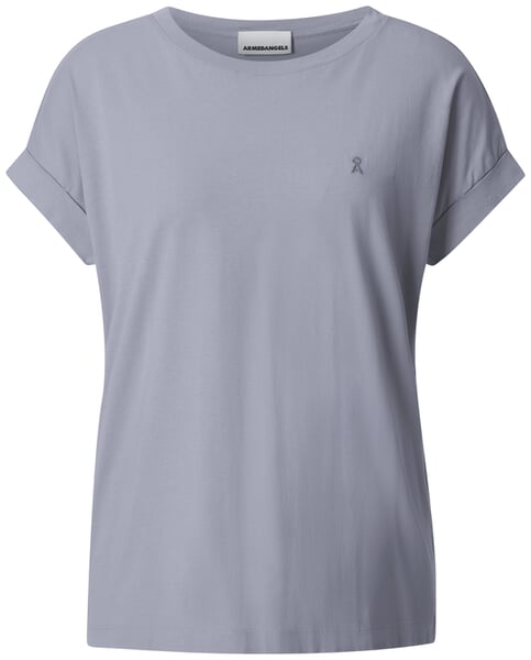Dameskatoenen shirt Blauw-grijs