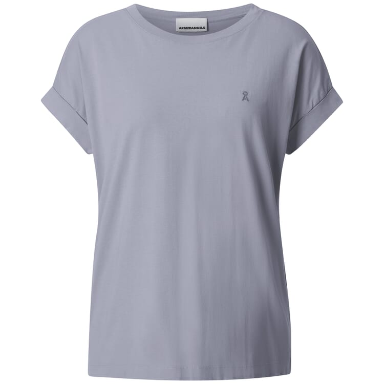 T-shirt en coton pour femme, Bleu-gris