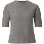 Camisa de punto de señora de media manga Gris melange
