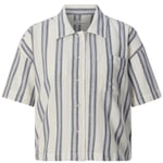 Kortærmet bluse til damer Blå og hvid