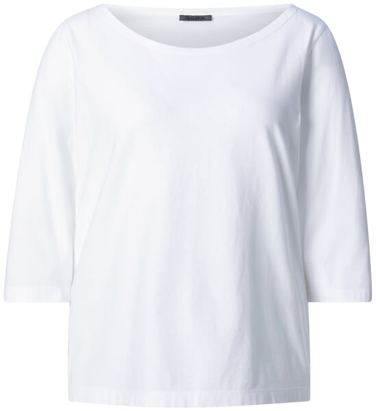 Dames-T-shirt met halflange mouwen Wit