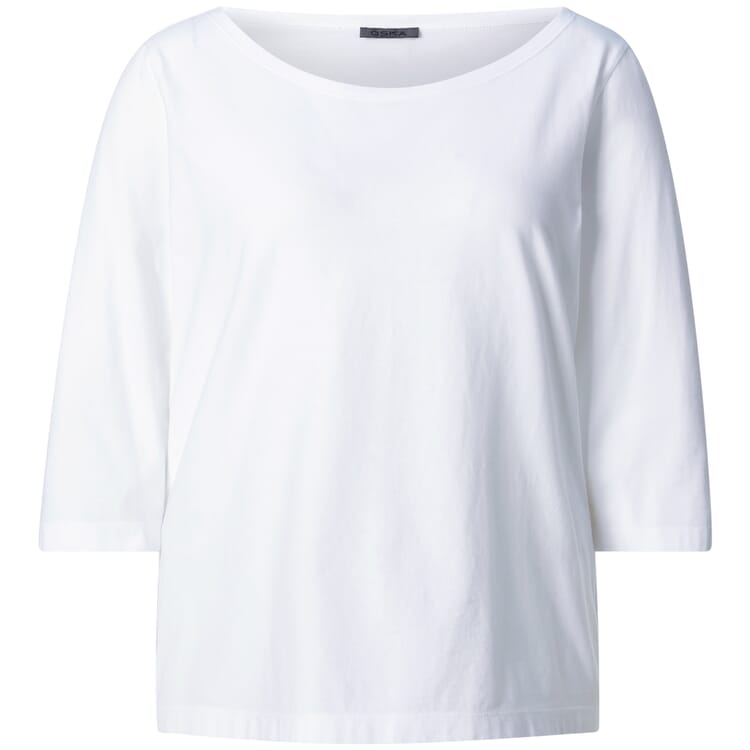 Dames-T-shirt met halflange mouwen, Wit