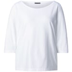 Ladies' half-sleeved shirt White