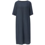 Robe en lin pour femme Bleu foncé