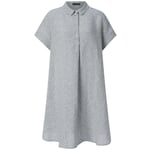 Ladies shirt dress Grey blue