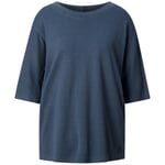 Dames overhemd halve mouw Blauw