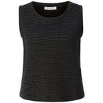Top glitterato da donna Nero