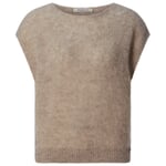 Pull-over en maille pour femme Beige