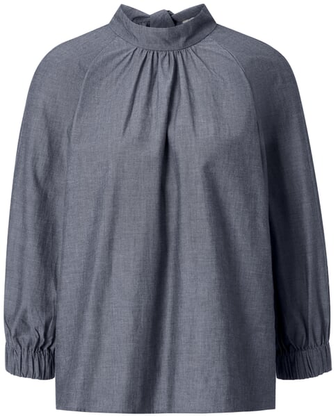 Chambray-bluse til kvinder Medium blå