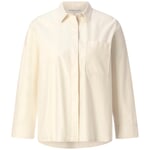 Damebluse med 3/4 ærme Naturlig hvid